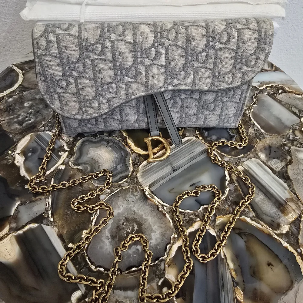 Dior Gray Saddle Crossbody Bag - Picture 10 of 13